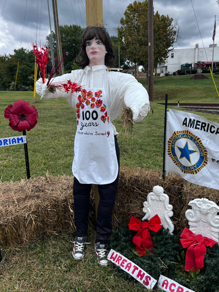 american Legion Auxiliary scarecrow