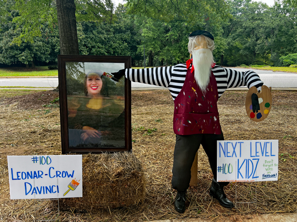 Karen Duquette in the Next Level Kids scarecrow