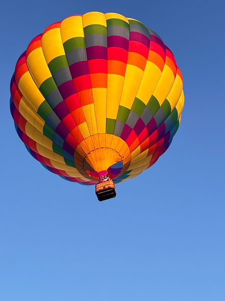 hot air balloon and Pilot Gilbert Martin