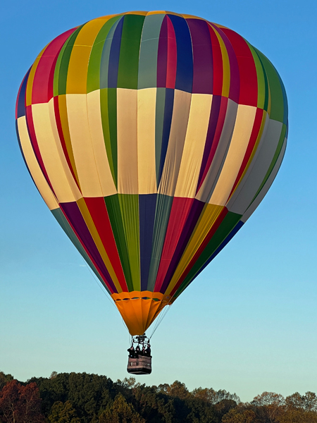 hot air balloon andPilot Matthew Lidinsky