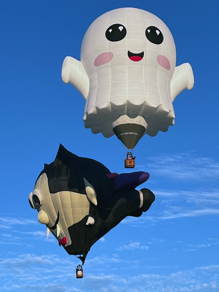 Devil and chost hot air balloons