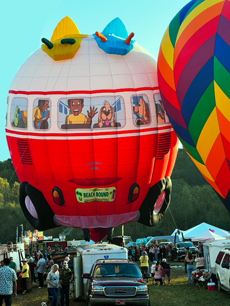 Mark Meyer in the Beach Bound Hot Air Balloon