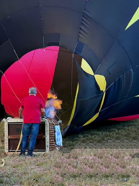 fire up the hot air balloon