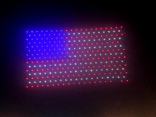 drones forma USA Flag