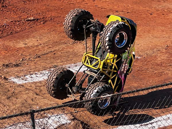 Daniel Aimes in the little Culture Shock Truck