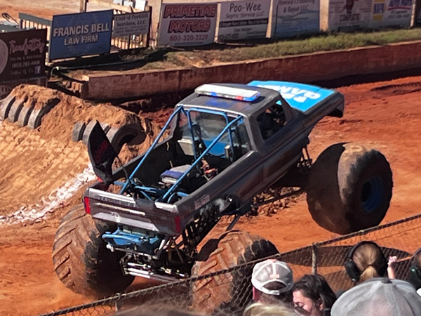 BJ Maconi in the Crime Time State Trooper Monster Truck 