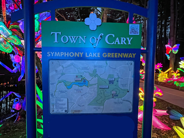 Symphony Lake Greenway sign