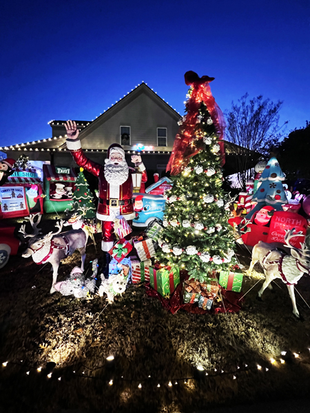 Santa, tree and reindeer