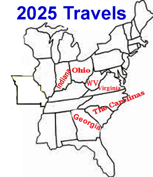 Eastern USa map showing location of The Carolinas