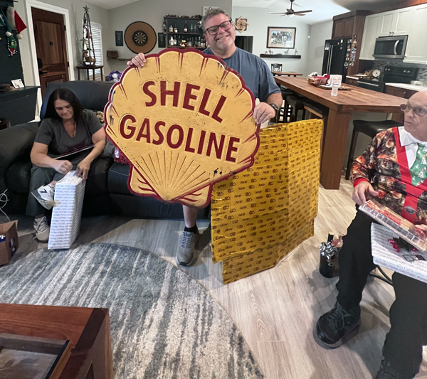 a shell gasoline sign 