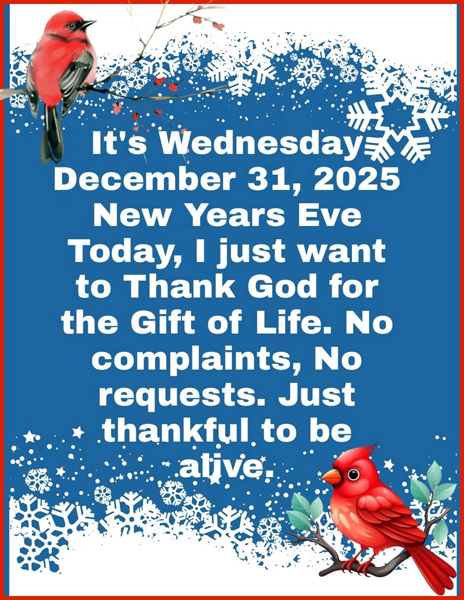 December 31,, 2025  thank You