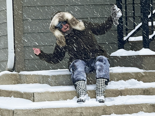 Karen Duquette in the snow