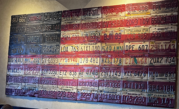 license plates on the wall