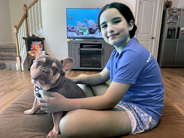 Gabby and her dog
