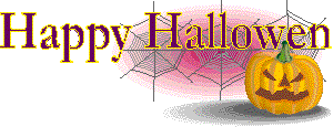 Happy Halloween and pumpkin sign