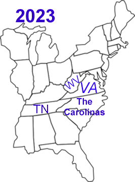 USA travel map 2023