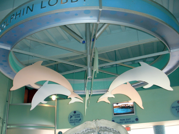 dolphins on the ceiling