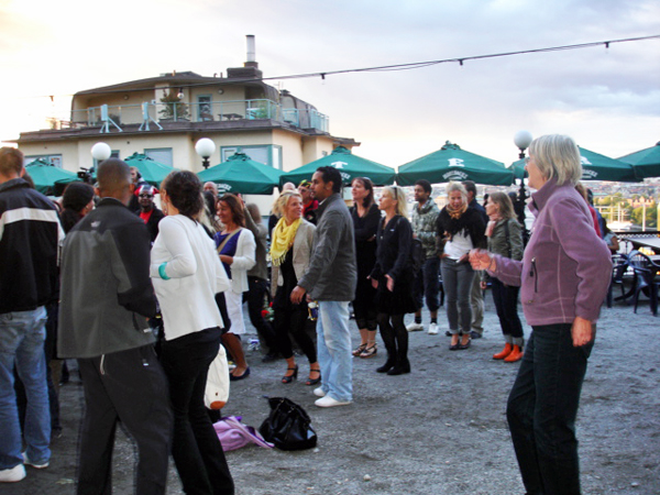 Monica Ekedahl in the crowd