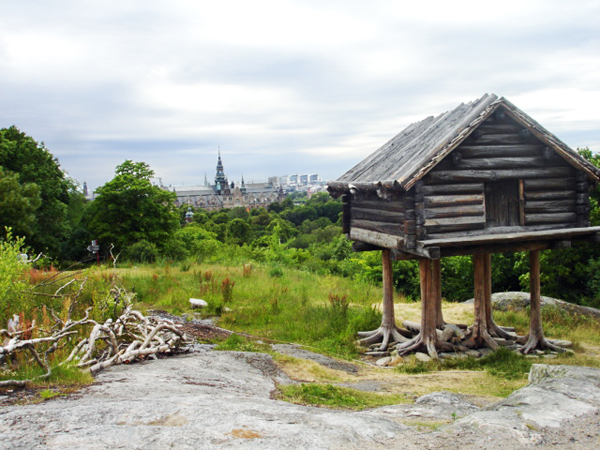 A raised hut 