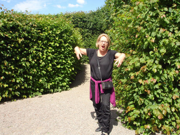 Bitte Svensson had fun in the gardens.