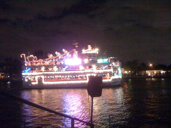 Christmas boat parade in Fort Lauderdale, Florida
