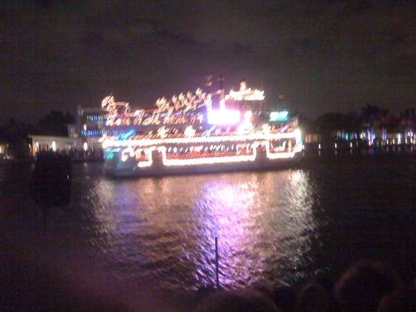 Christmas boat parade in Fort Lauderdale, Florida