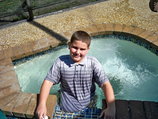 Alex in the pool