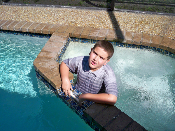 Alex in the pool