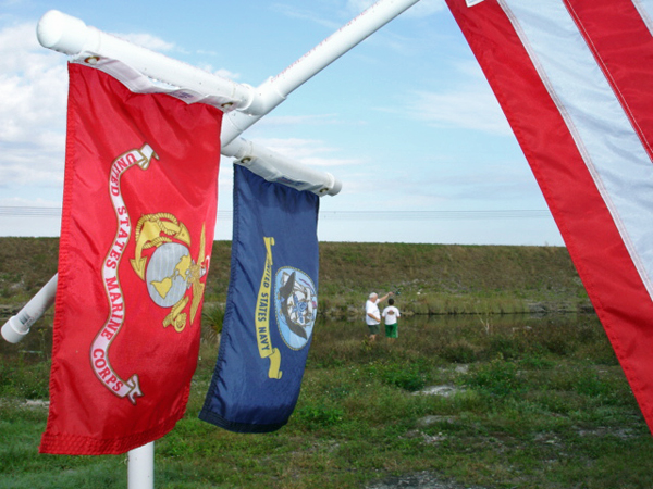 Lee, Alex and the flags