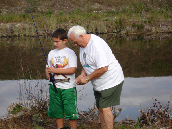 Lee Duquette and his grandson