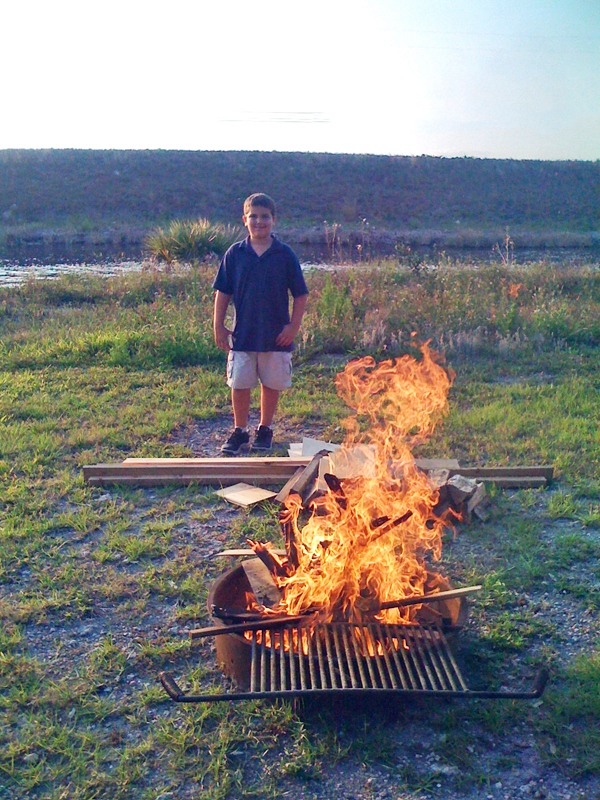 Alex Jones at the firepit