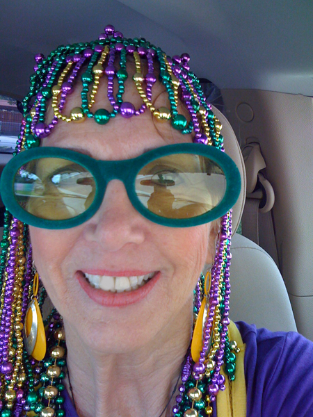 Karen Duquette ready for Mardi Gras