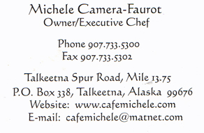 Cafe michele business card