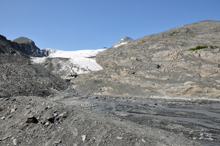 The two RV Gypsies prepare to hike through the water and mud