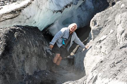 Lee decides to investigate the space below the glacier