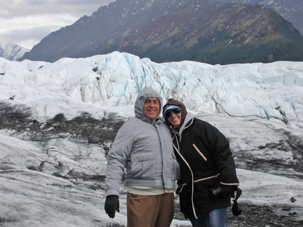 Lee and Karen Duquette on  Matanuska Glacier