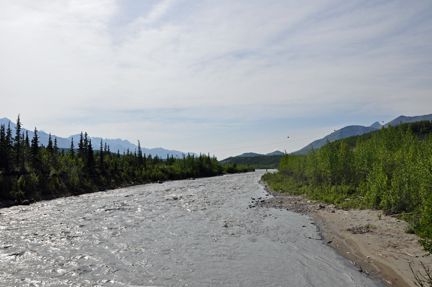 river view from the bridge