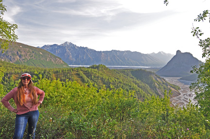 Karen Duquette and  the view from the short hike