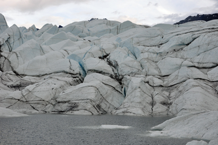 the lake in the middle of Matanuska Glacier
