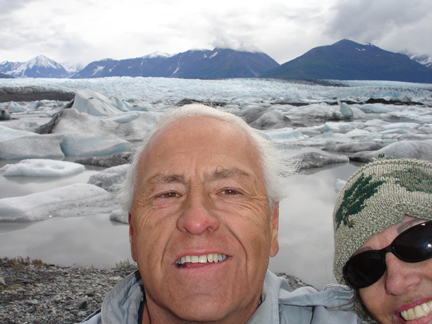 Lee and Karen Duquette and the gorgeous Knik Glacier