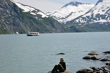 Karen Duquette and the cruise boat