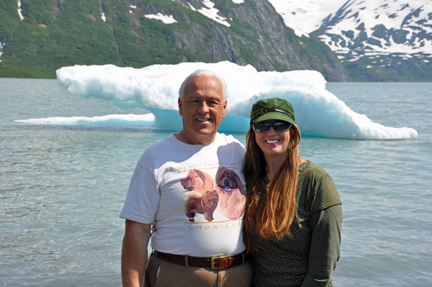 Lee & Karen Duquette and an iceberg