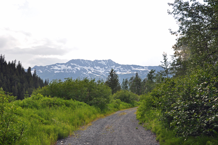 trail and mountain