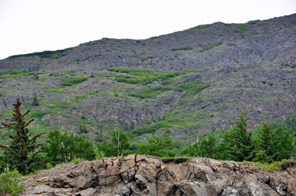 the mountain and mountain goats