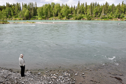 Lee Duquette admiring the beautiful Kenai River