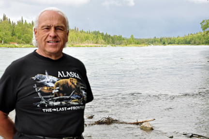 Lee Duquette in his new Alaska t-shirt
