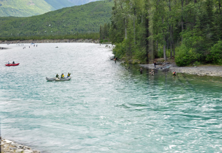 fishing and canoeing