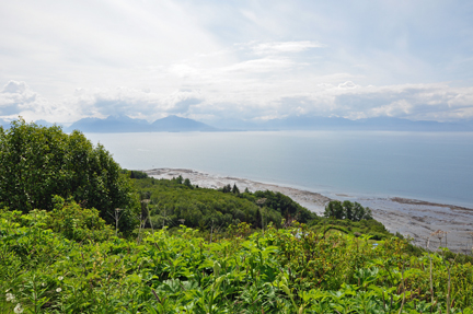 view of Homer Spit, Kachemak Bay and Cook Inlet