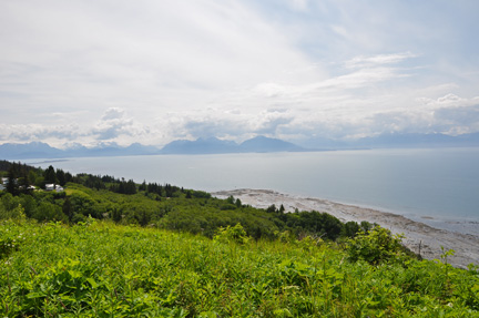 view of Homer Spit, Kachemak Bay and Cook Inlet