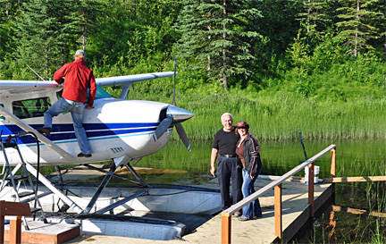 the two RV Gypsies with the floatplane